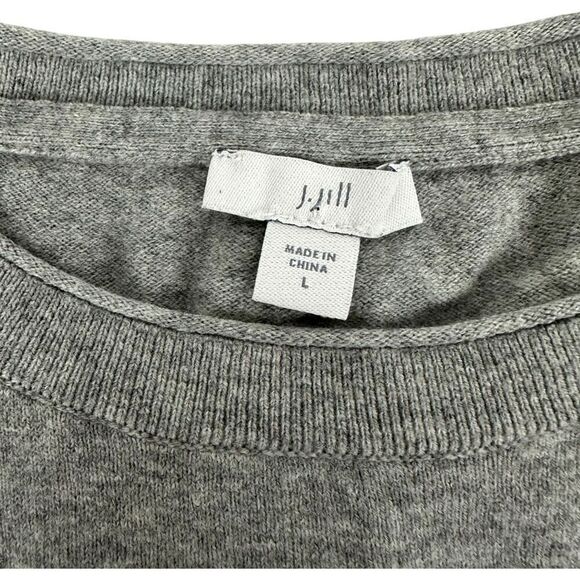 J. Jill Gray Round Neck Sweater size Large - Picture 3 of 6